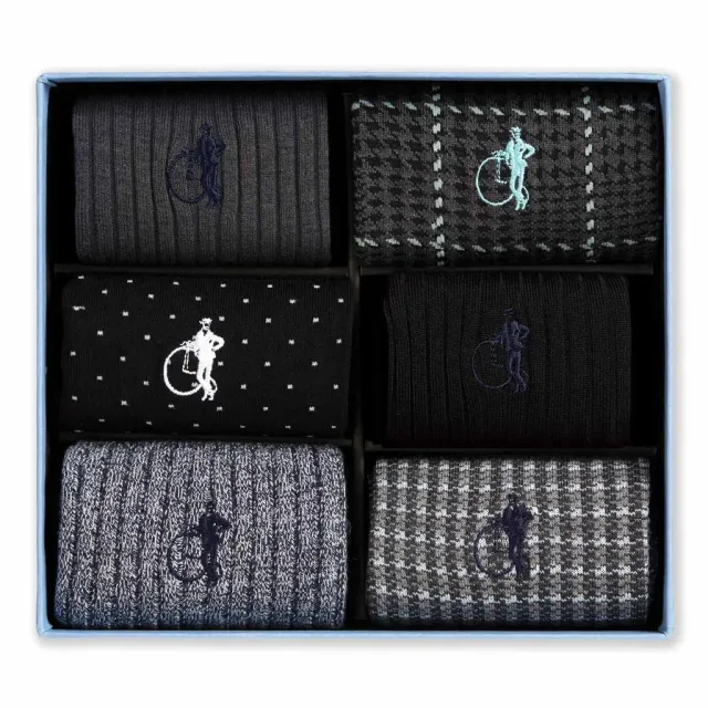 London Sock Company Dash of Class Black sokker 6-par svart