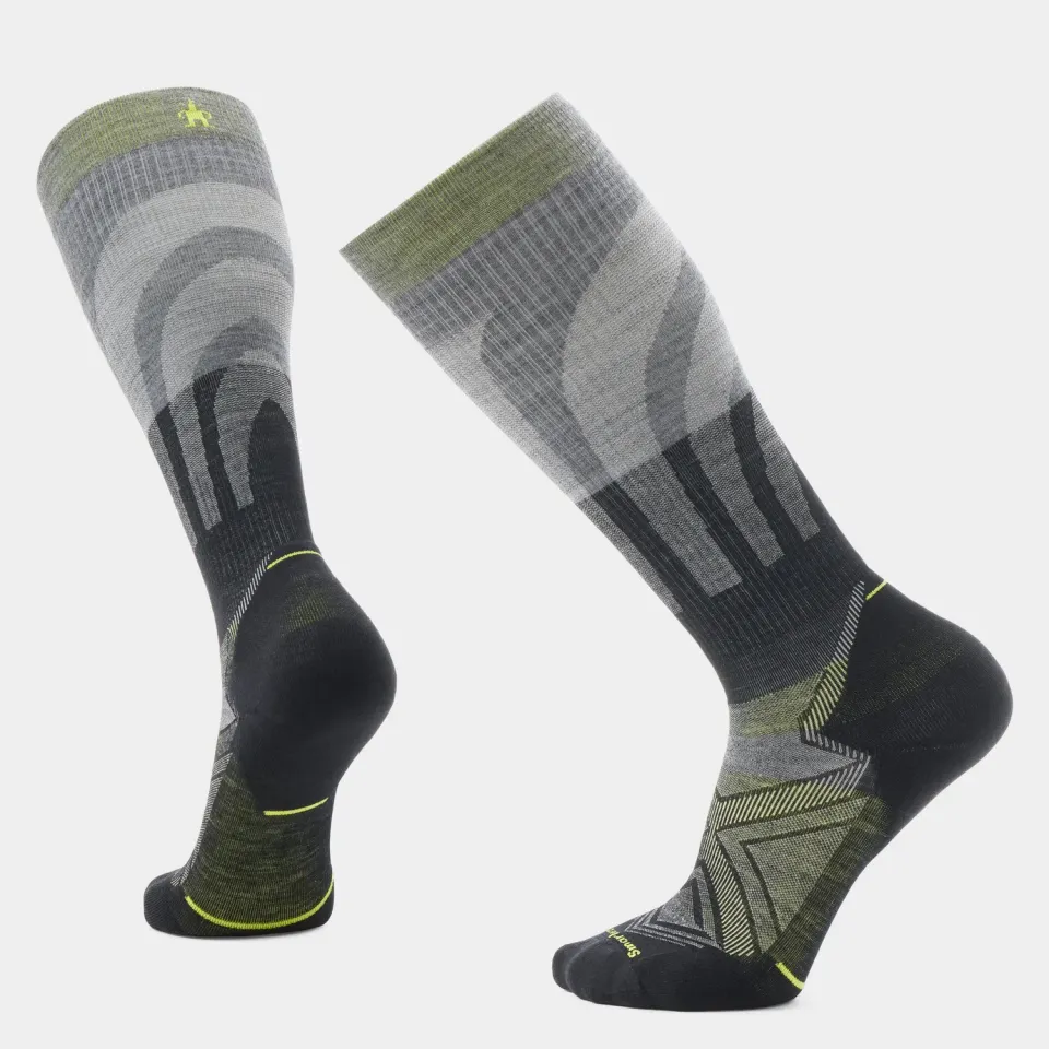 Smartwool Run Compression Over The Calf sokker Medium Gray kompresjon