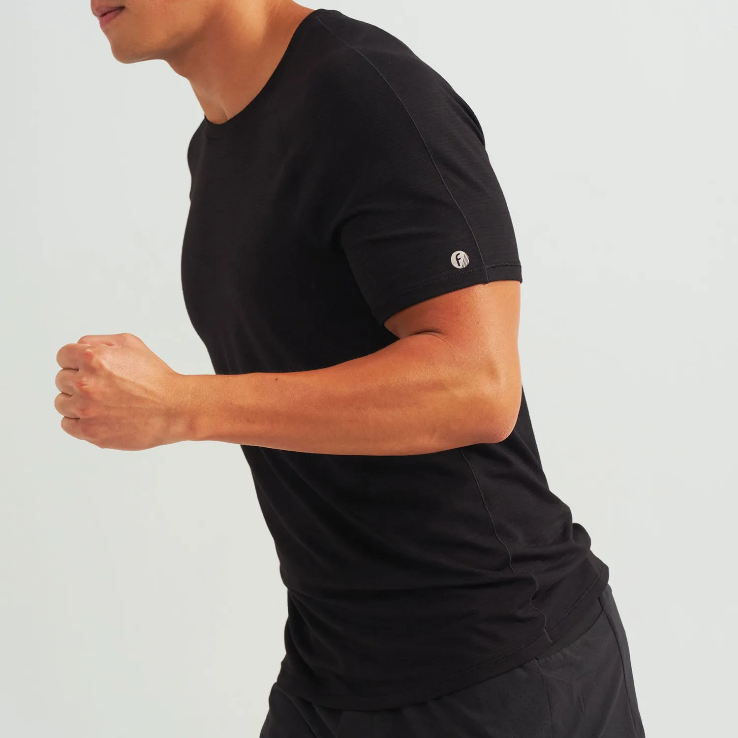 Feetures Stride Flex Performance t-skjorte herre grå