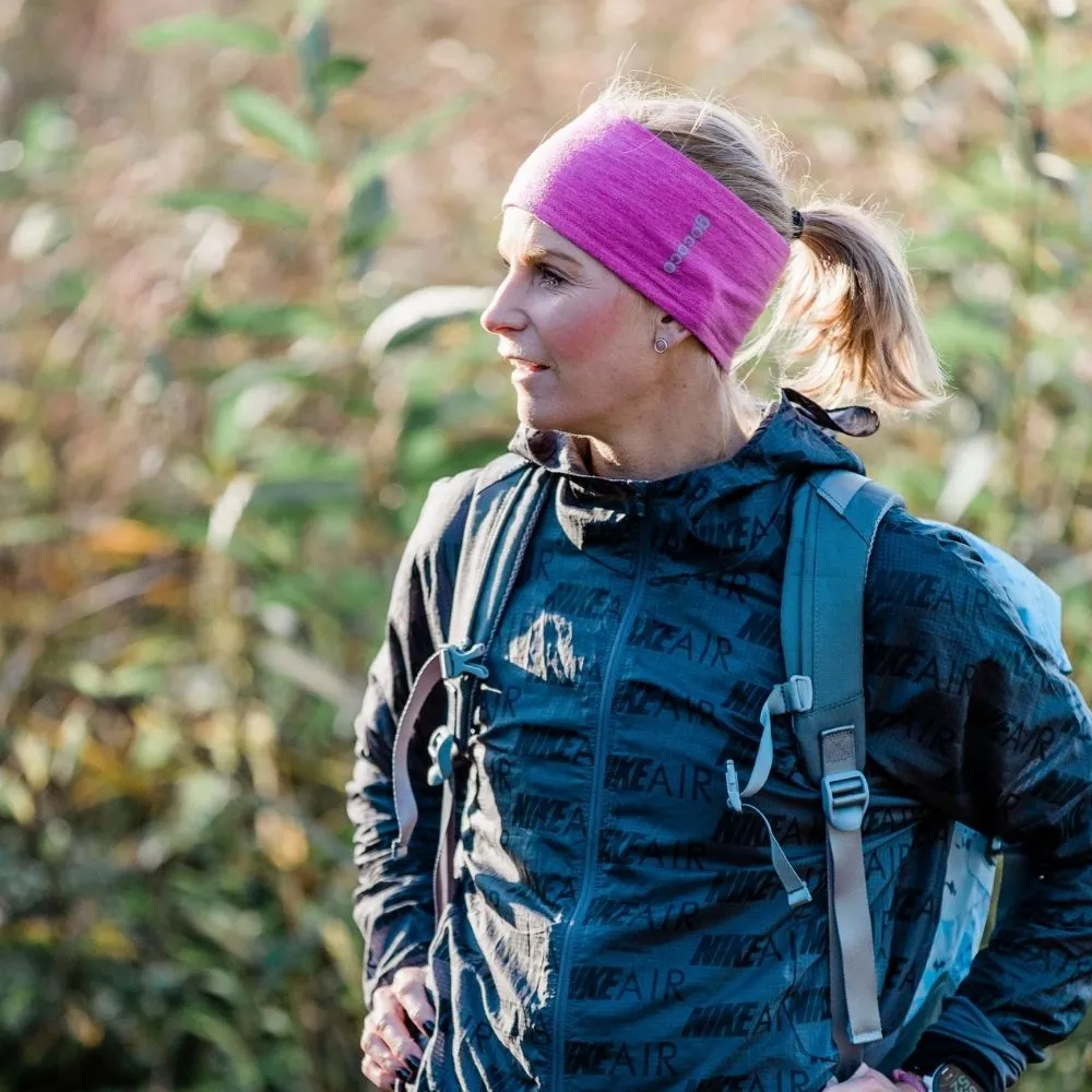 Gococo Merinoull pannebånd tynt rosa