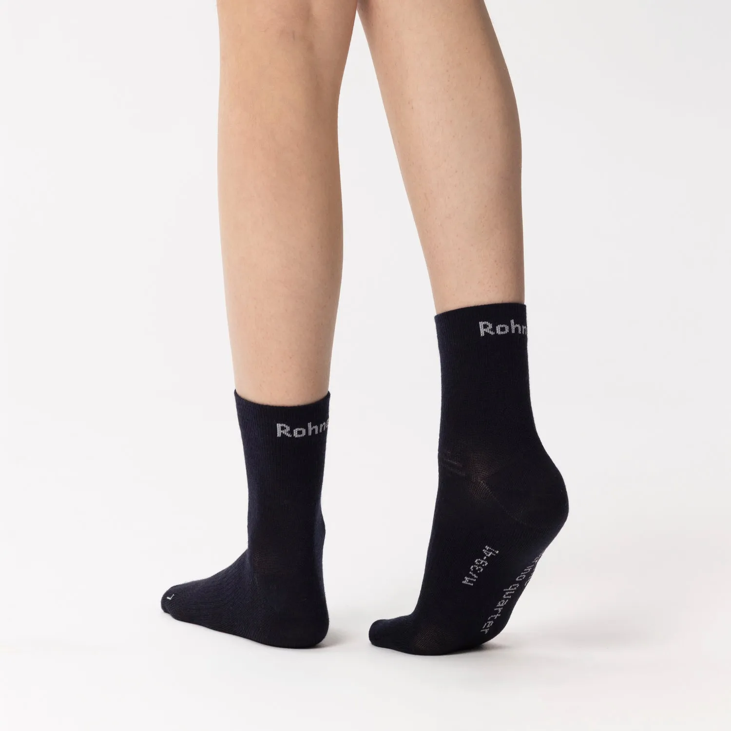 Rohner Dynamic Merino Quarter l/r tursokker svart