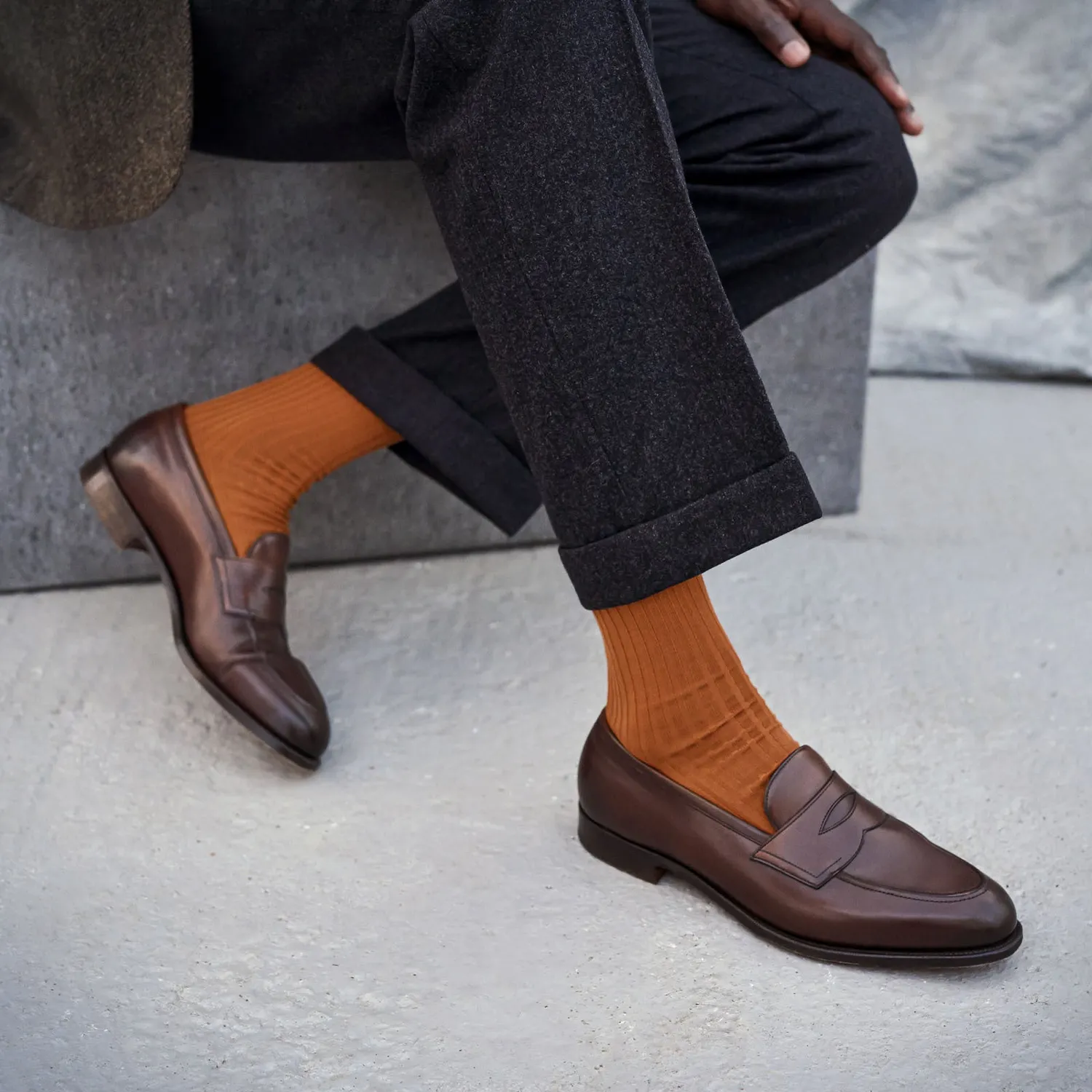 London Sock Company Fallen Leaves sokker 3-pack brun