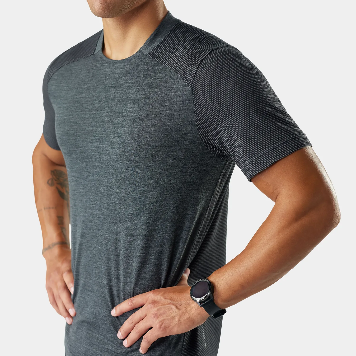 Smartwool Active Mesh t-skjorte Charcoal Heather M