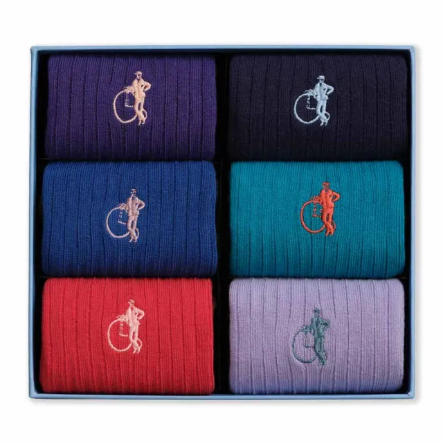 London Sock Company The Block sokker 6-pakk økologisk bomull