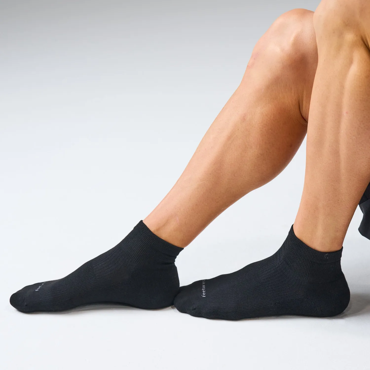 Feetures Therapeutic Max Cushion Quarter sokker Hvit