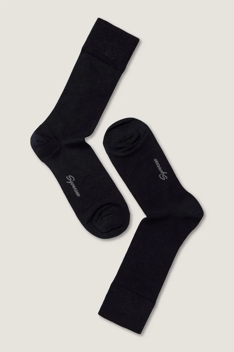 Syversen Socks Fine Wool Crew ullsokk mørkeblå 41-45