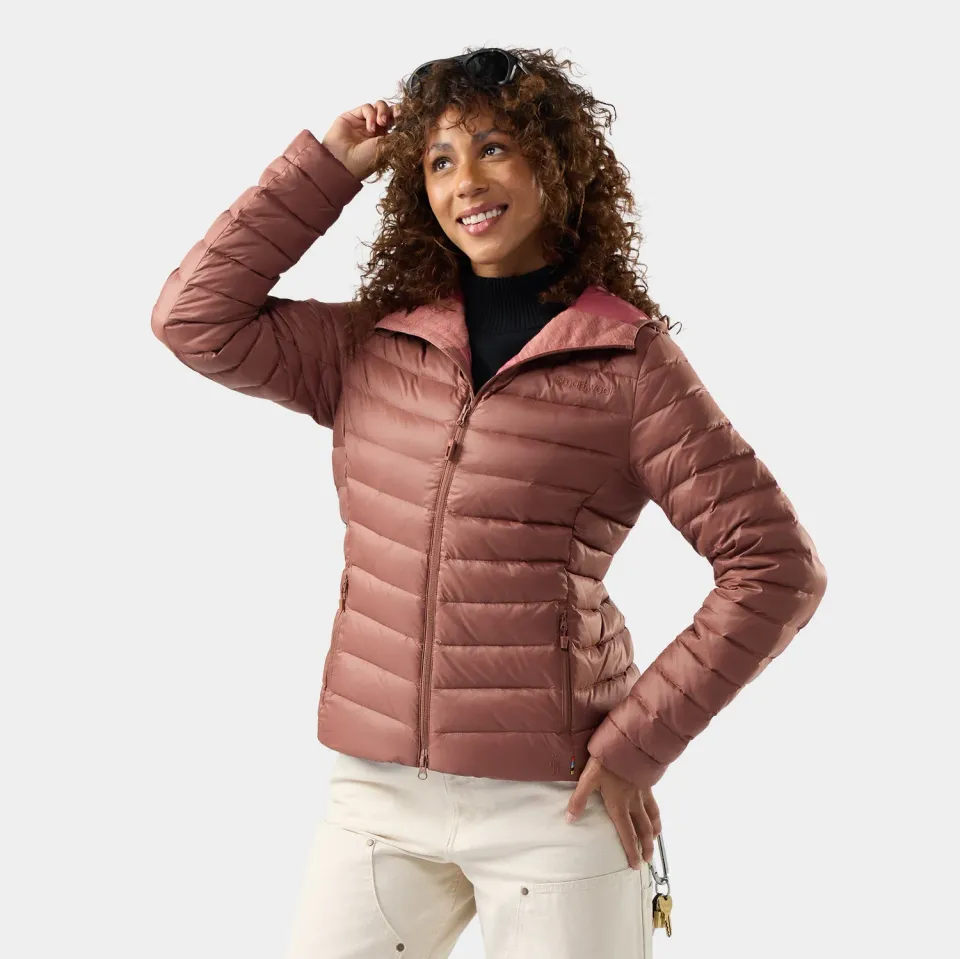 Smartwool Winterloft Hooded jakke mocha dun ull dame
