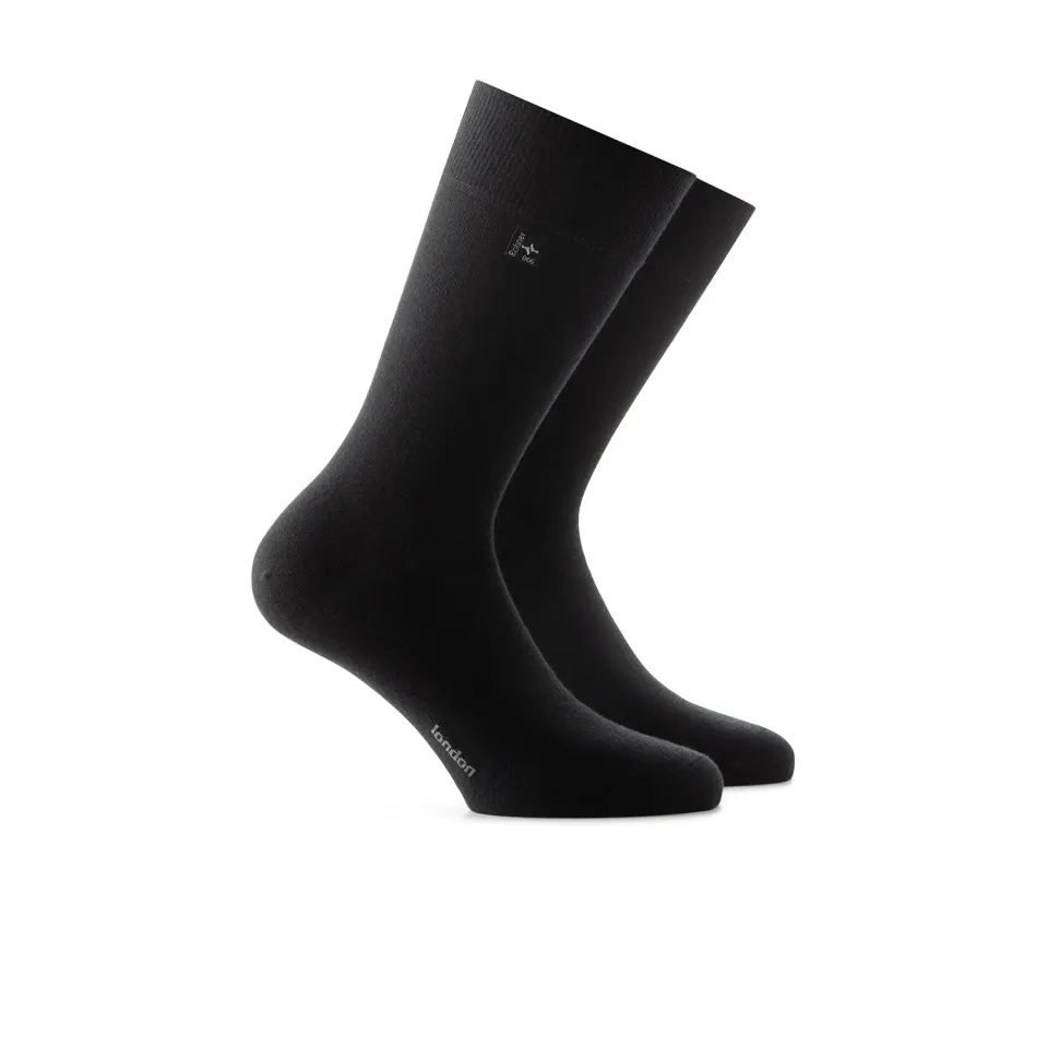 Rohner London herresokker svart 39-40 kasjmir