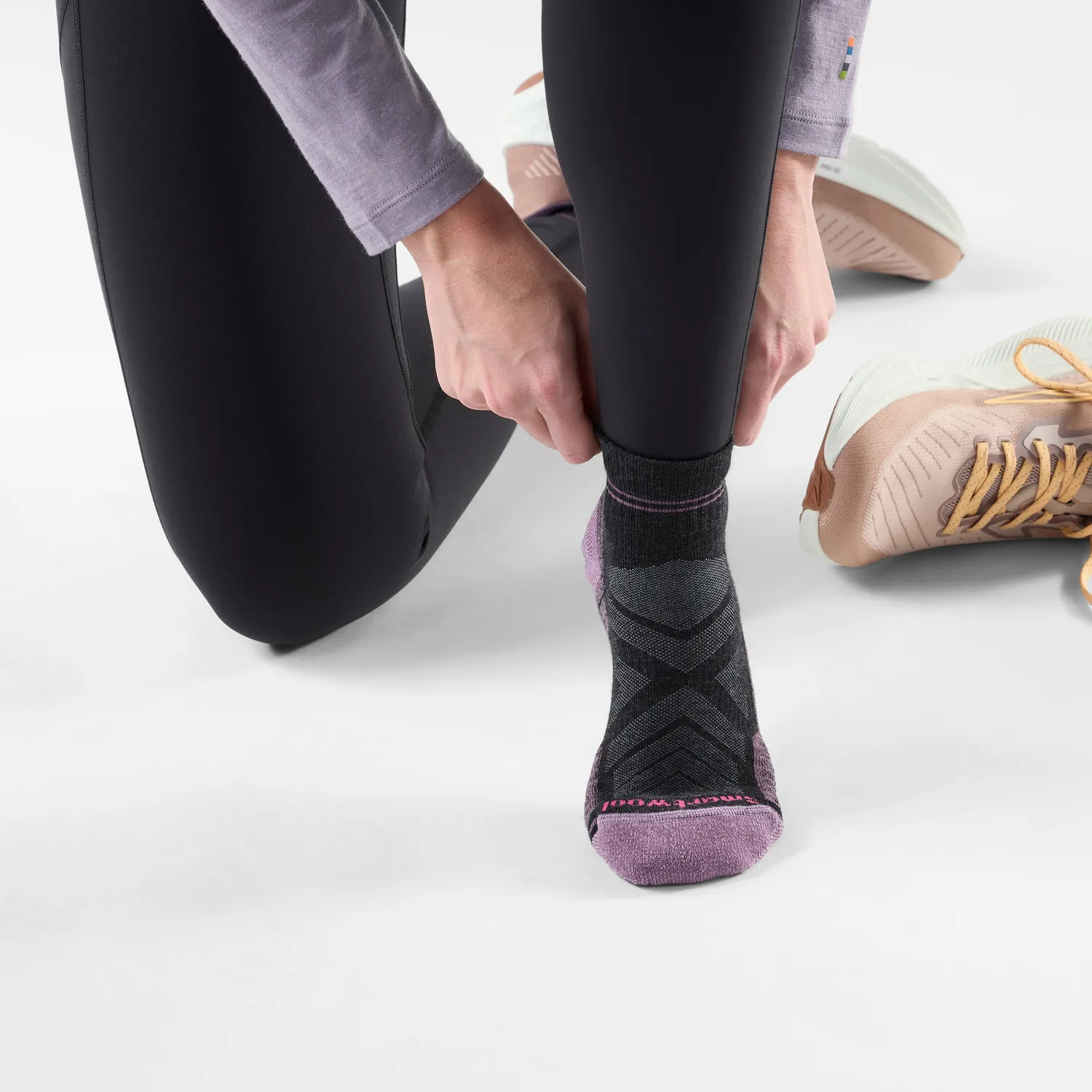 Smartwool Hike Ankle sokker charcoal lett demping
