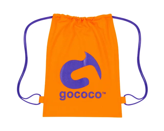 Gococo gympose nylon oransje lilla snøring