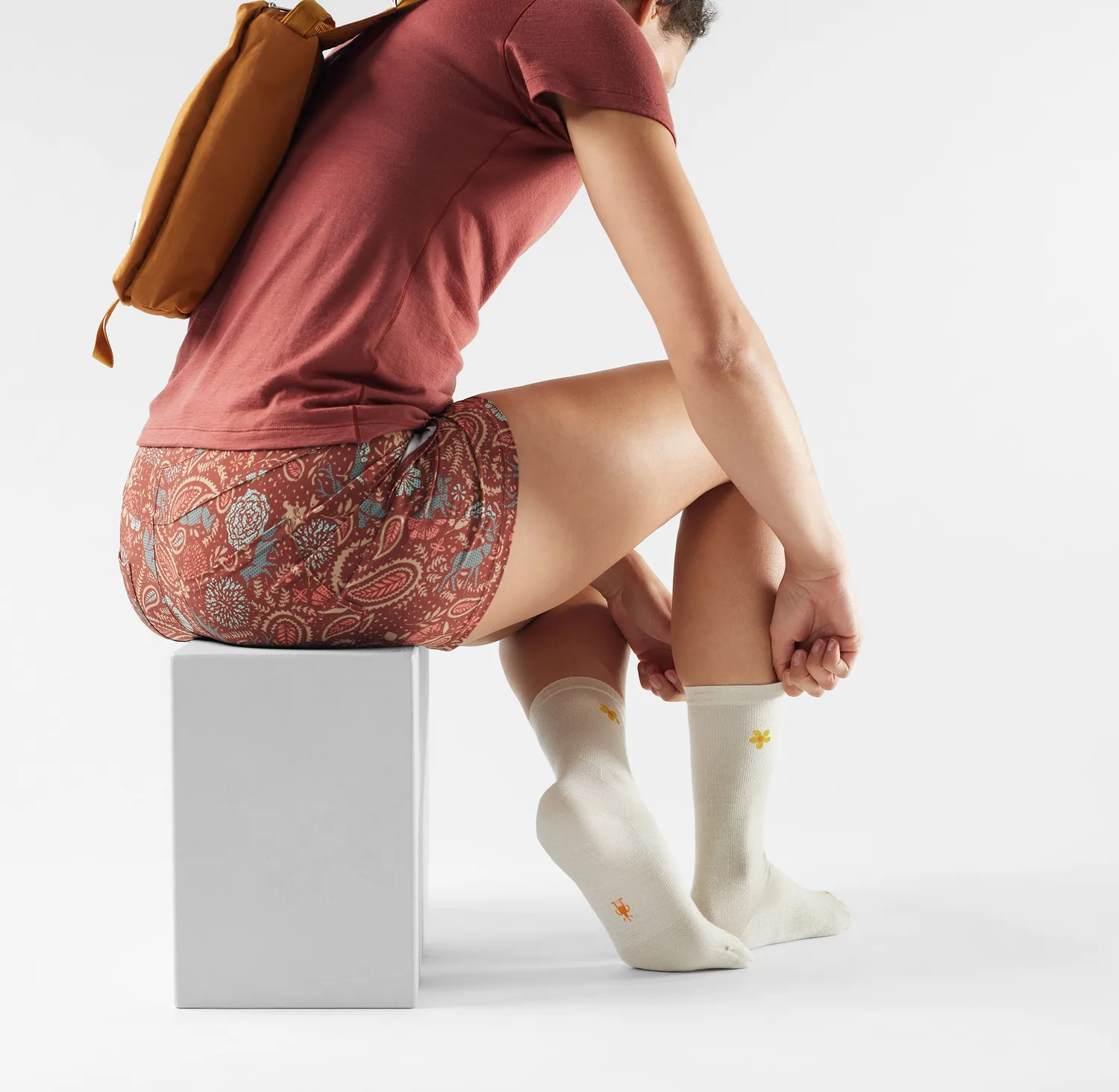 Smartwool Everyday Groovy Bloom Crew ullsokker natural 1 par