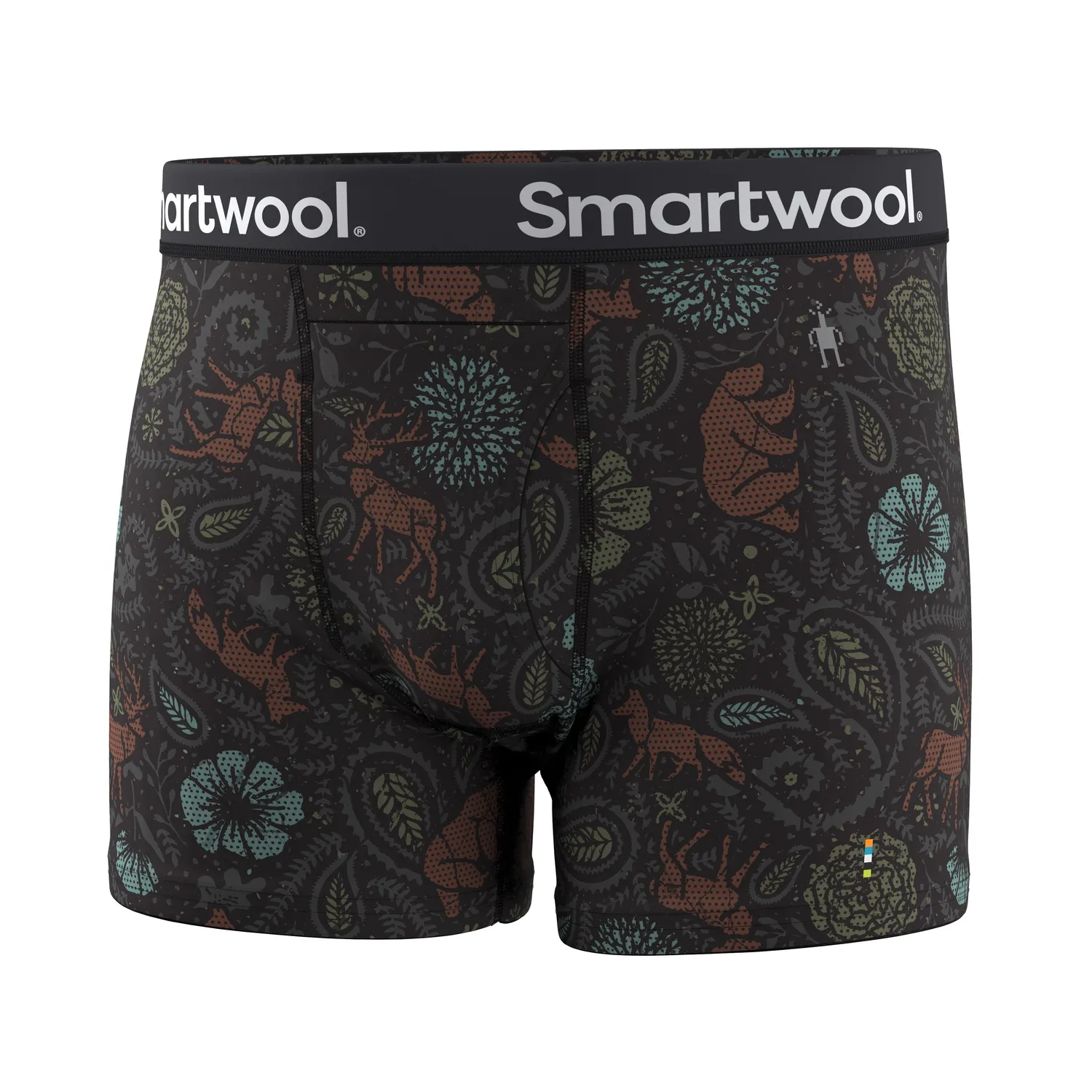 Smartwool Merino Print Boxer Brief boxershorts Black Paisley