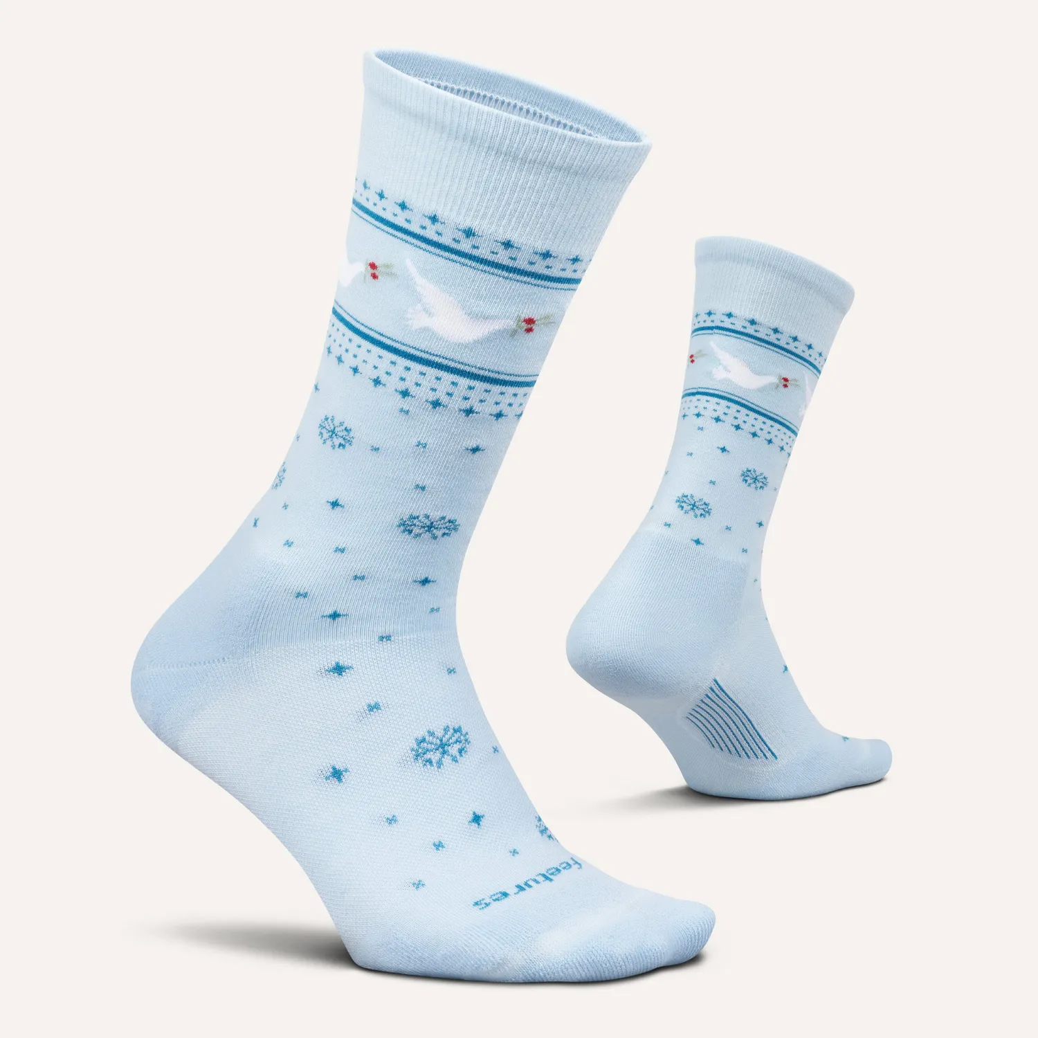 Feetures Everyday Max Cushion Crew sokker snow dove tykk