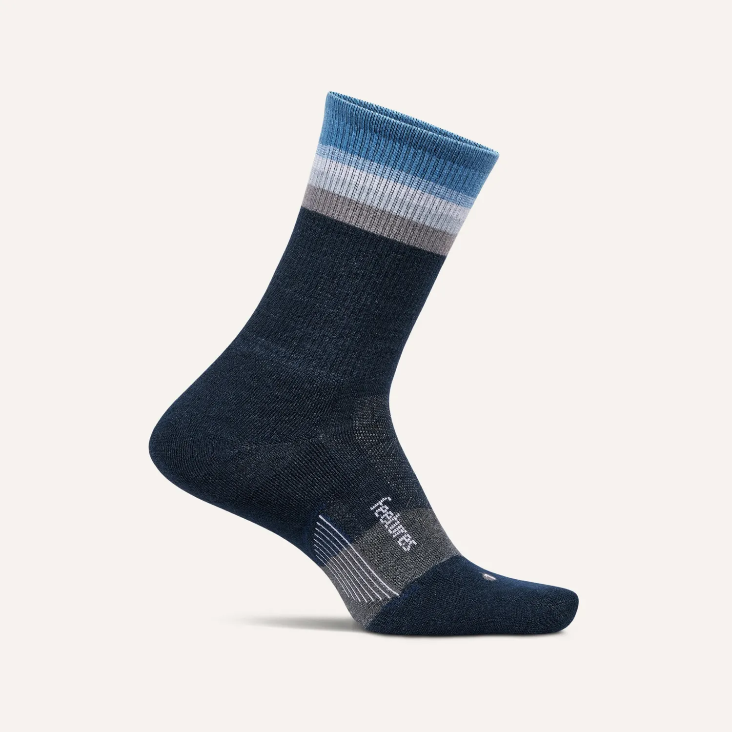 Feetures Merino 10 Max Cushion Mini Crew sokker sandstone