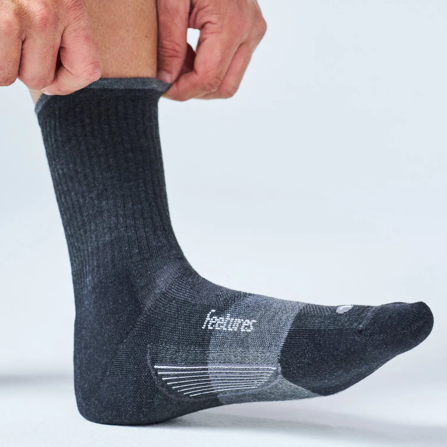 Feetures Trail Max Cushion Mini Crew sokker tectonic navy