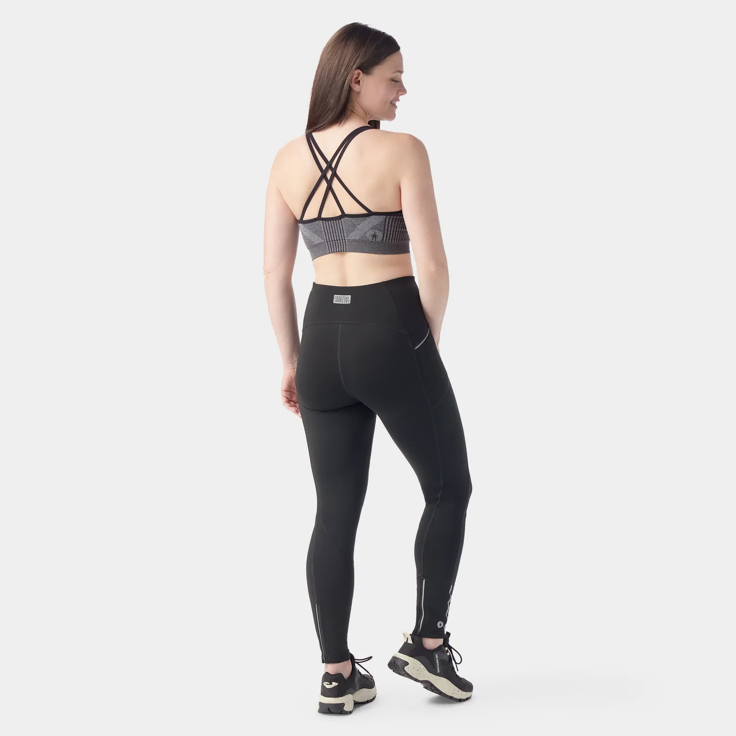 Smartwool Intraknit Strappy sports-BH Black Heather merinoull