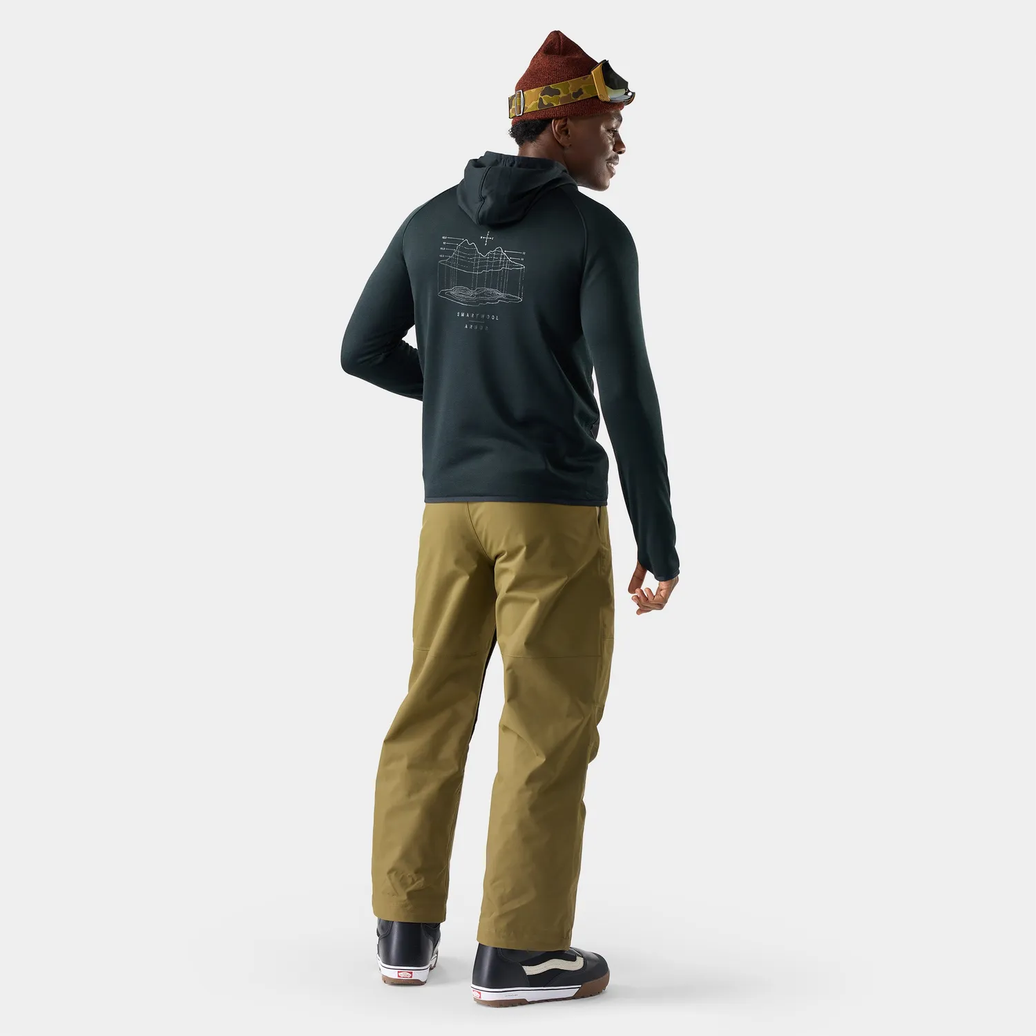 Smartwool Smartloft 1/2 Zip Hoodie hettegenser svart ull