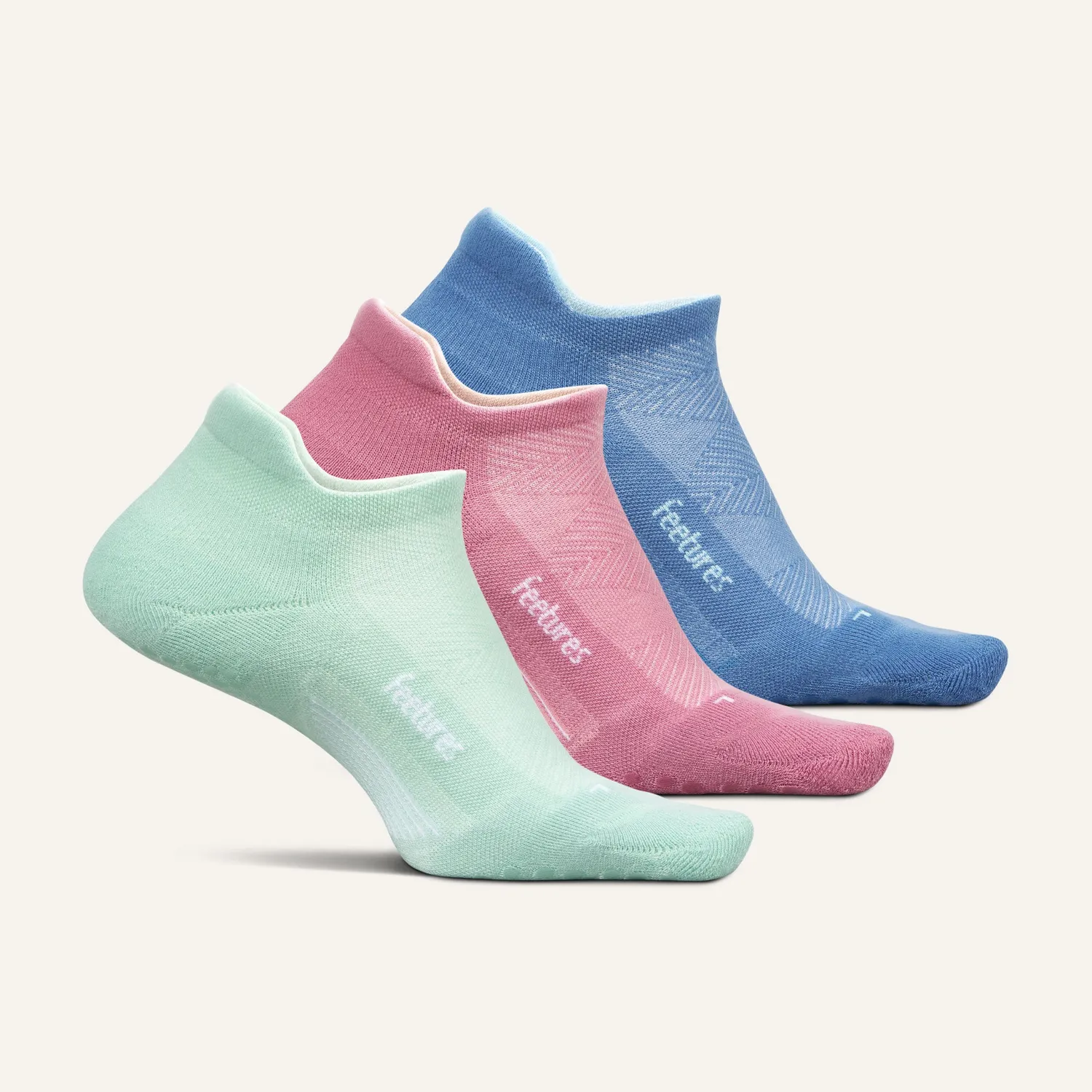 Feetures Elite Grip Max Cushion Tab gripsokker 3-pakk svart