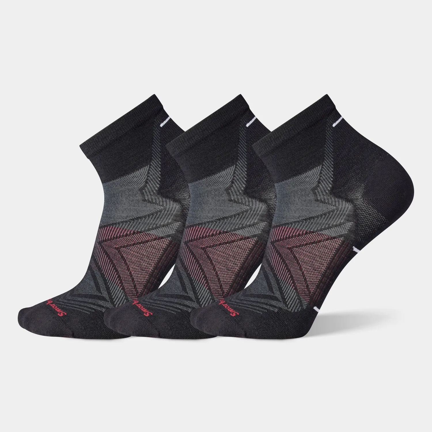 Smartwool Run Zero Cushion Ankle sokker 3-pk grå ull