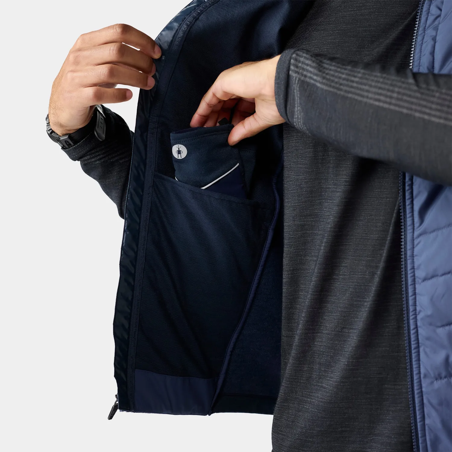 Smartwool Smartloft vest nightfall blue resirkulert ull