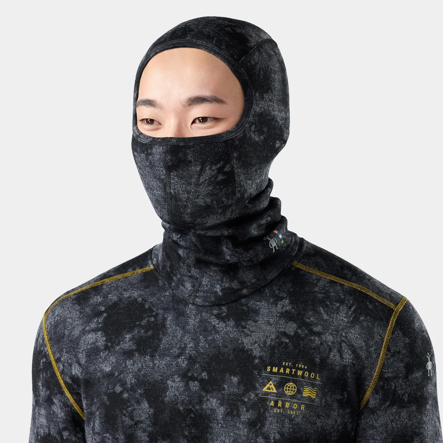 Smartwool Thermal balaclava black tie dye merino