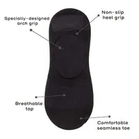 London Sock Company Simply Invisible sokker svart 3-pak bomull