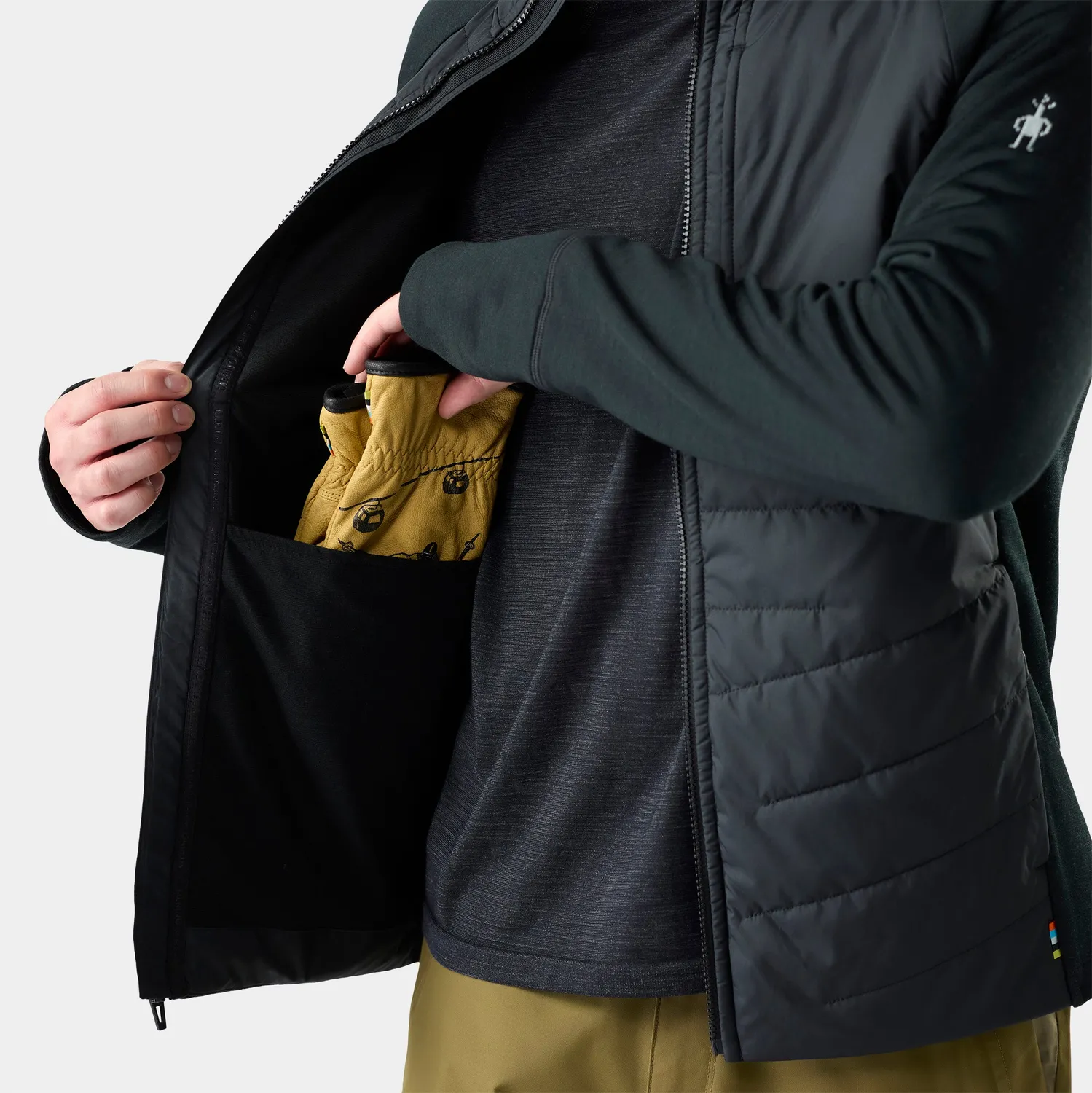 Smartwool Smartloft Hybrid jakke svart resirkulert ull