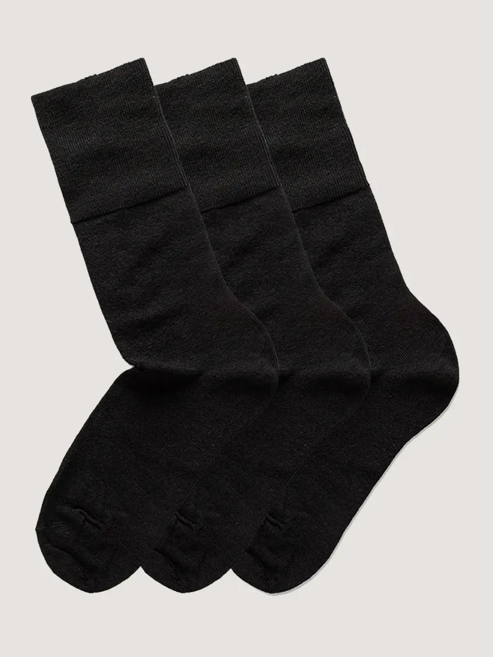 Note By Syversen Fine Wool Comfort Top sokker svart 3-pk ull