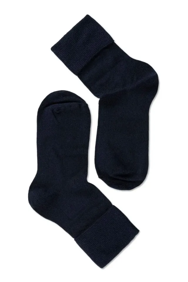 Note by Syversen Micromodal Cuff sokk mørkeblå tynn