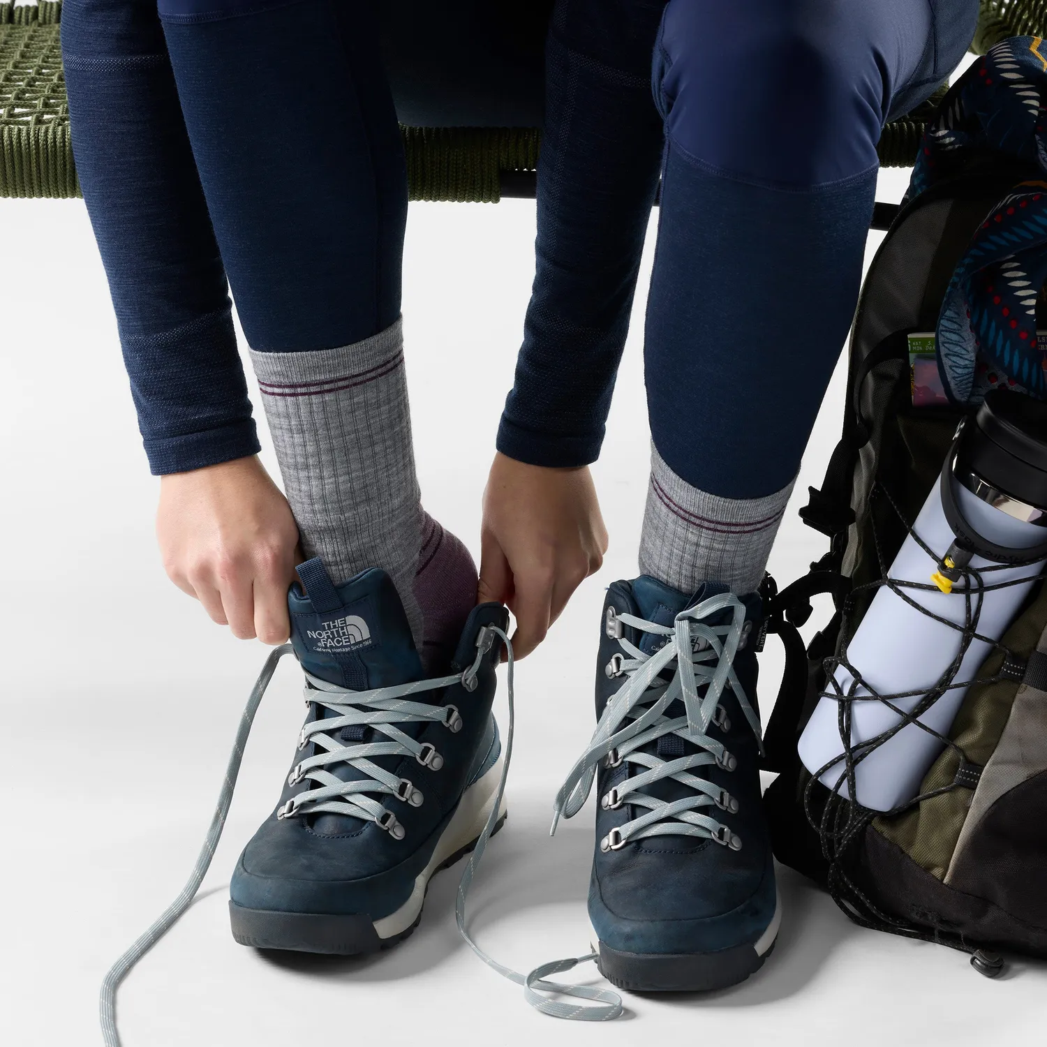 Smartwool Hike Mid Crew tursokker Light Gray merinoull