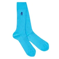 London Sock Company Simply Sartorial sokker lyseblå lisle-bomull