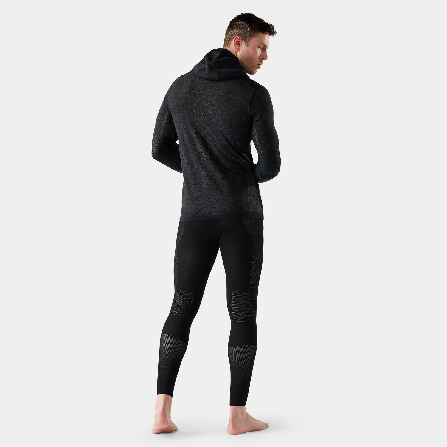 Smartwool Thermal Intraknit ullhoodie Black/Charcoal varm