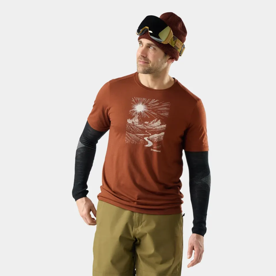 Smartwool Wander Valley Active Graphic t-skjorte Burnt Sienna