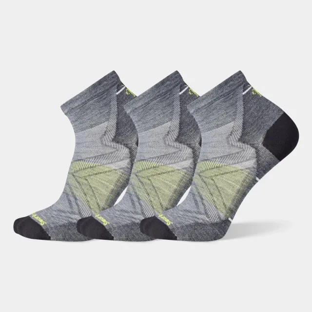 Smartwool Run Zero Cushion Ankle sokker 3-pk grå ull