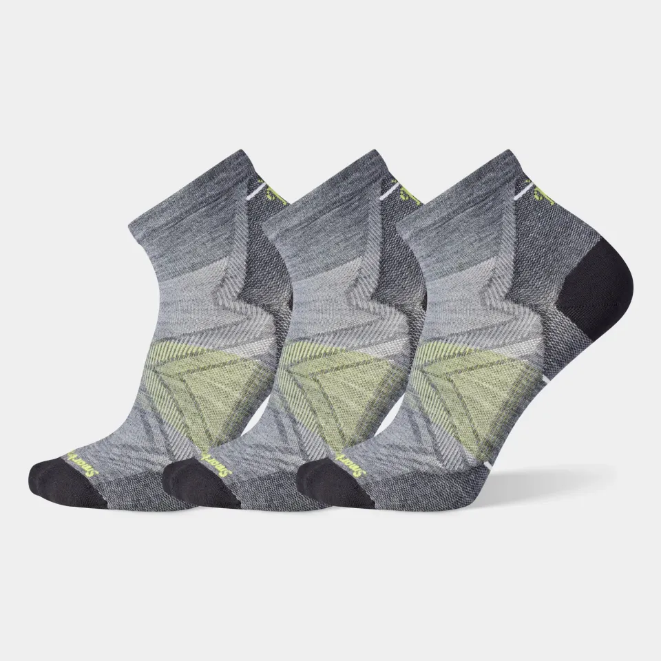Smartwool Run Zero Cushion Ankle sokker 3-pk grå ull