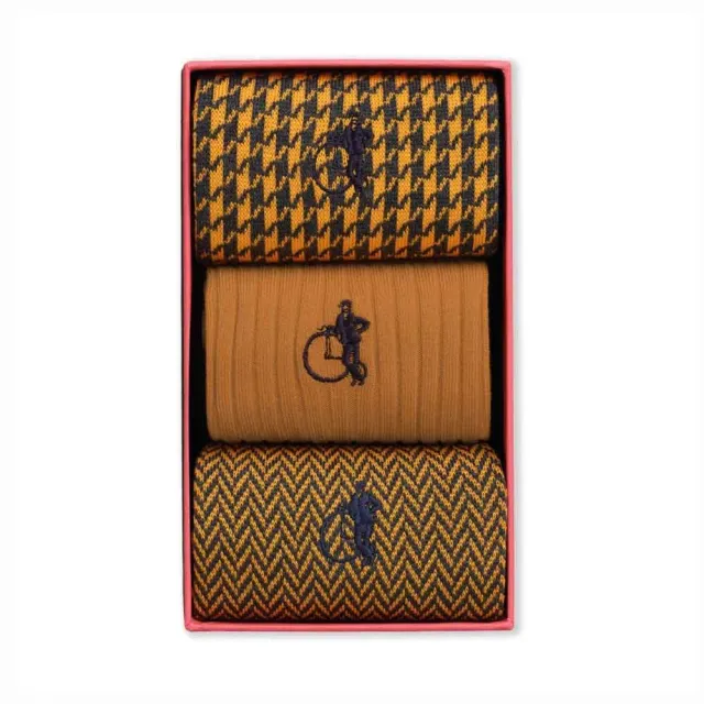 London Sock Company The Dijon sokker 3-pack sennep