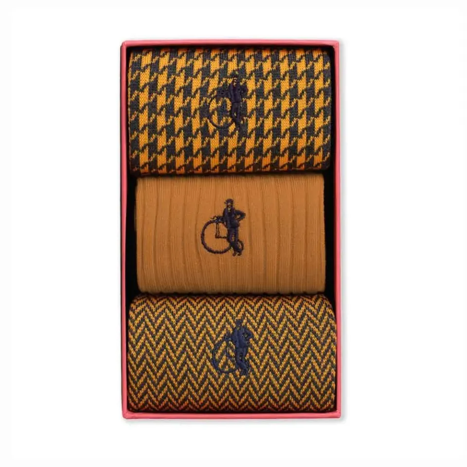 London Sock Company The Dijon sokker 3-pack sennep
