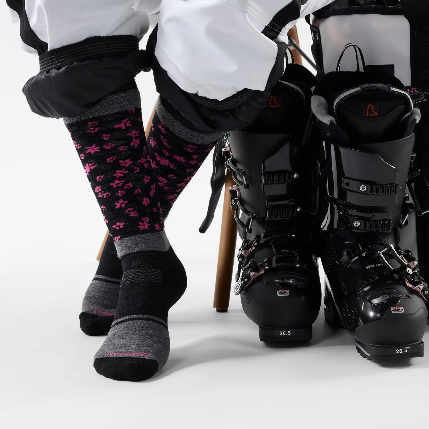 Smartwool Snowboard Wild Blossom OTC sokker svart merino