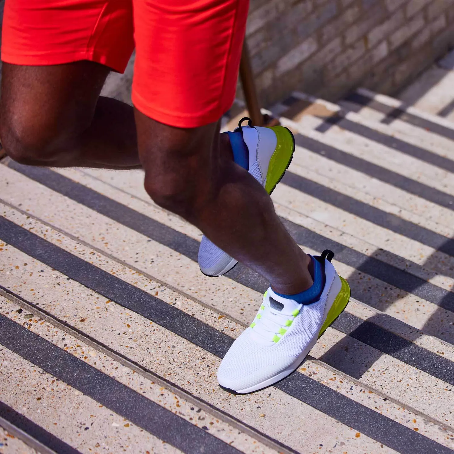 London Sock Company Simply Active Ankle sokker 4 par hvit/blå bomull