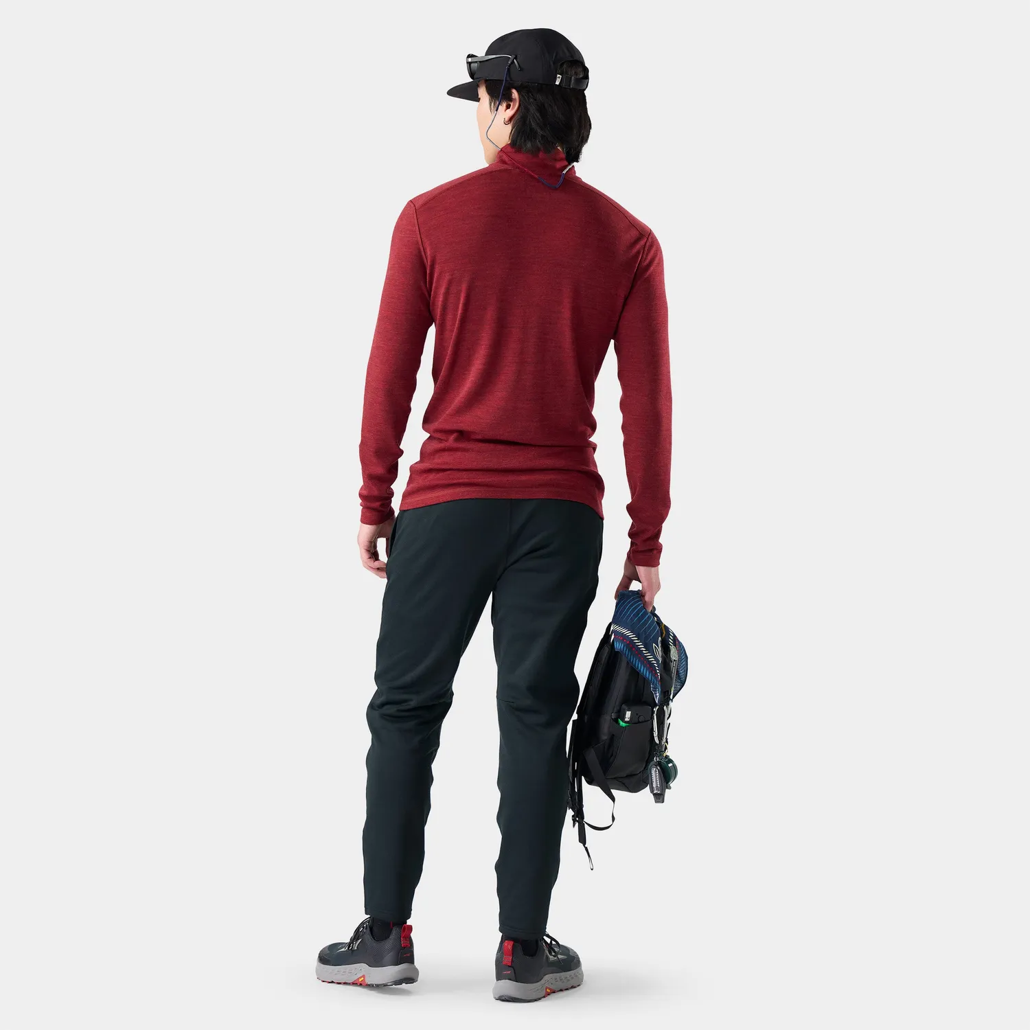 Smartwool Classic Thermal 1/4 Zip ulltrøye Currant Heather varm