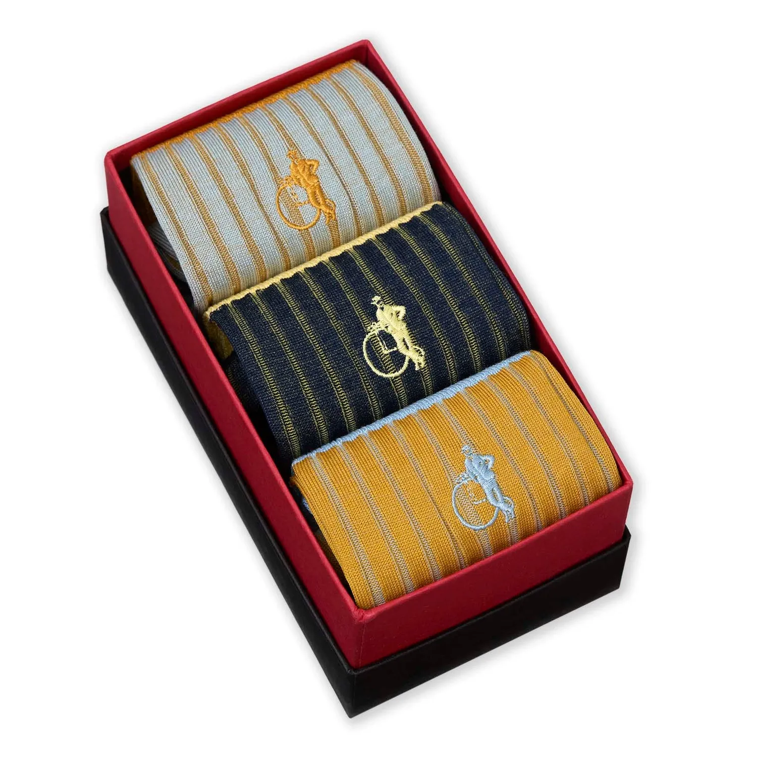 London Sock Company Studio II herresokker 3-pakk stripet
