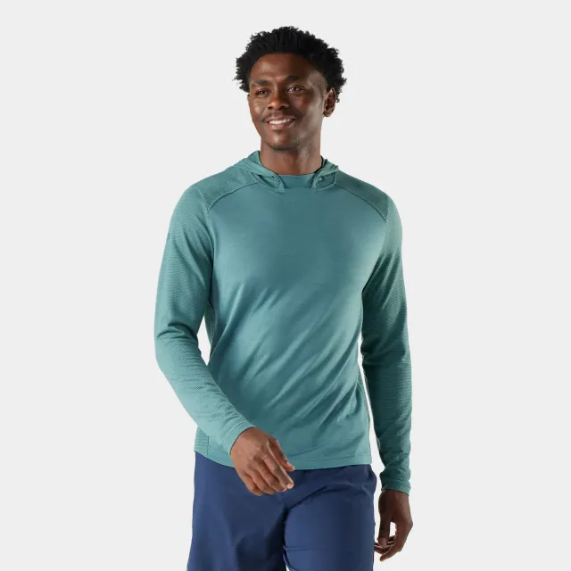 Smartwool Active Mesh Hoodie treningsgenser Dusty Teal merinoull