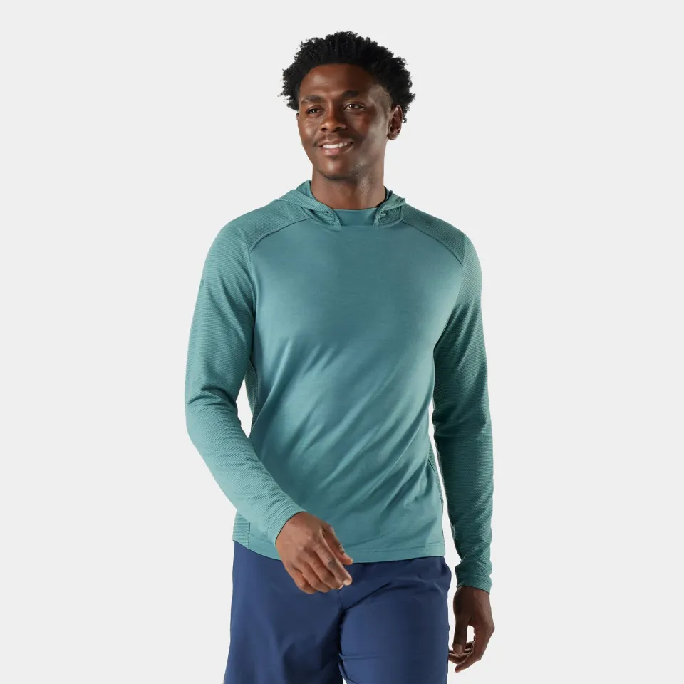 Smartwool Active Mesh Hoodie treningsgenser Dusty Teal merinoull