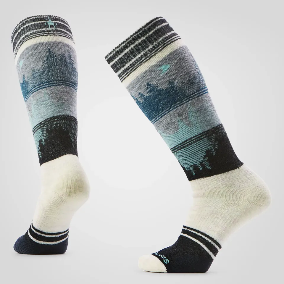 Smartwool Snowboard Twilight Vista Over The Calf sokker Moonbeam ull