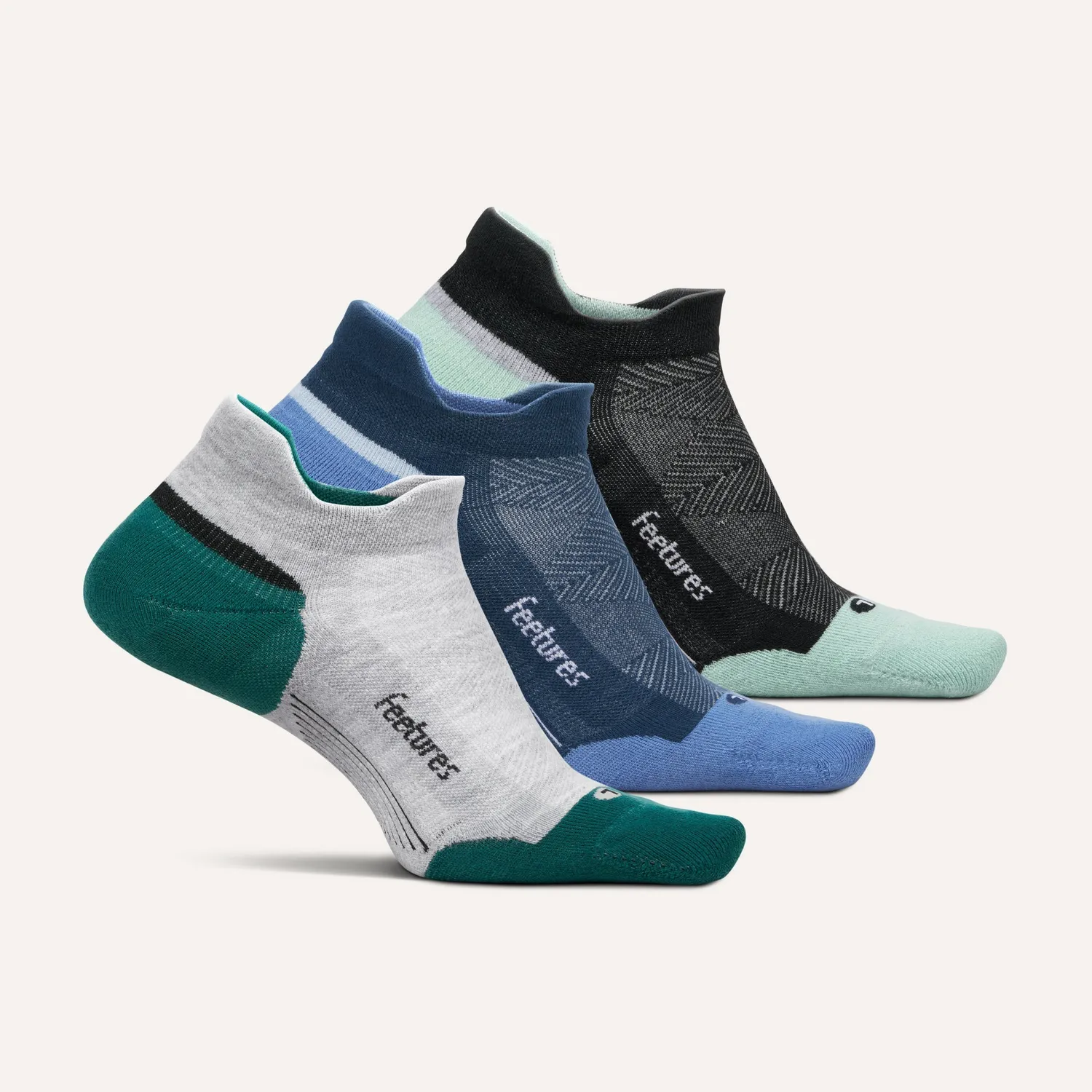 Feetures Elite Max Cushion Tab sokker 3-pack hvit ankel