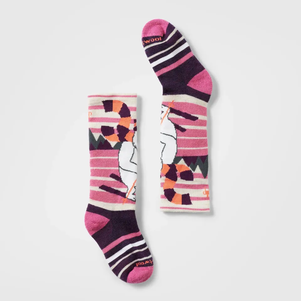 Smartwool Wintersport Yeti Pattern OTC sokker barn Moonbeam ull