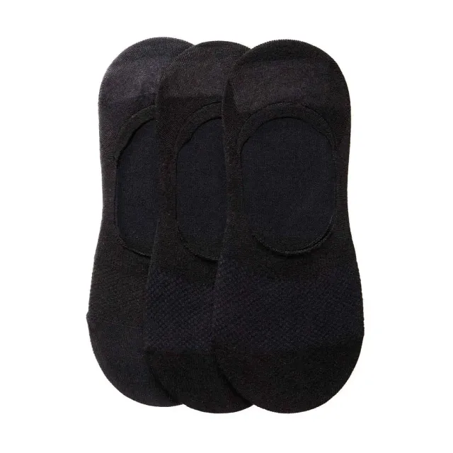 London Sock Company Simply Invisible sokker svart 3-pak bomull