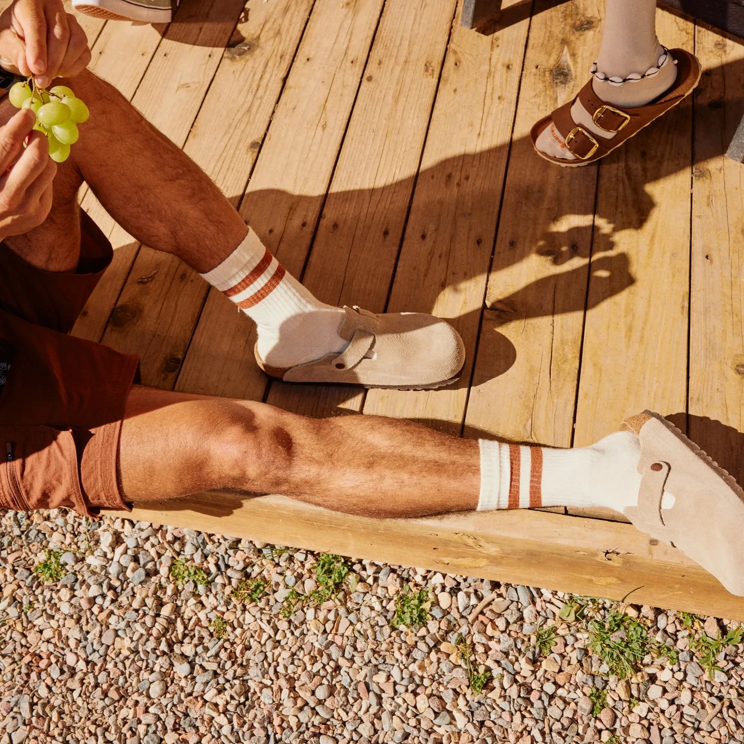 Smartwool Everyday Striped Crew sokker Natural ull