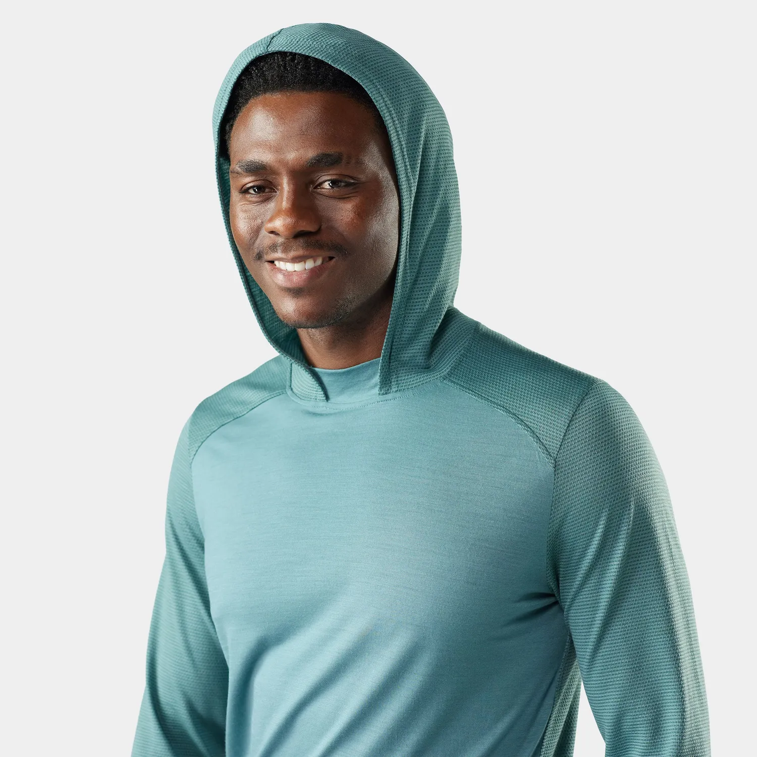 Smartwool Active Mesh Hoodie treningsgenser Dusty Teal merinoull