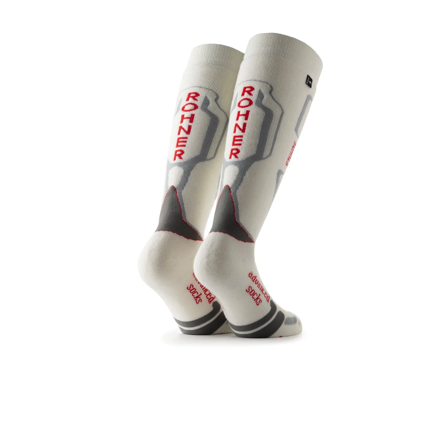 Rohner R-Motion skisokker hvit 36-38 lang ull